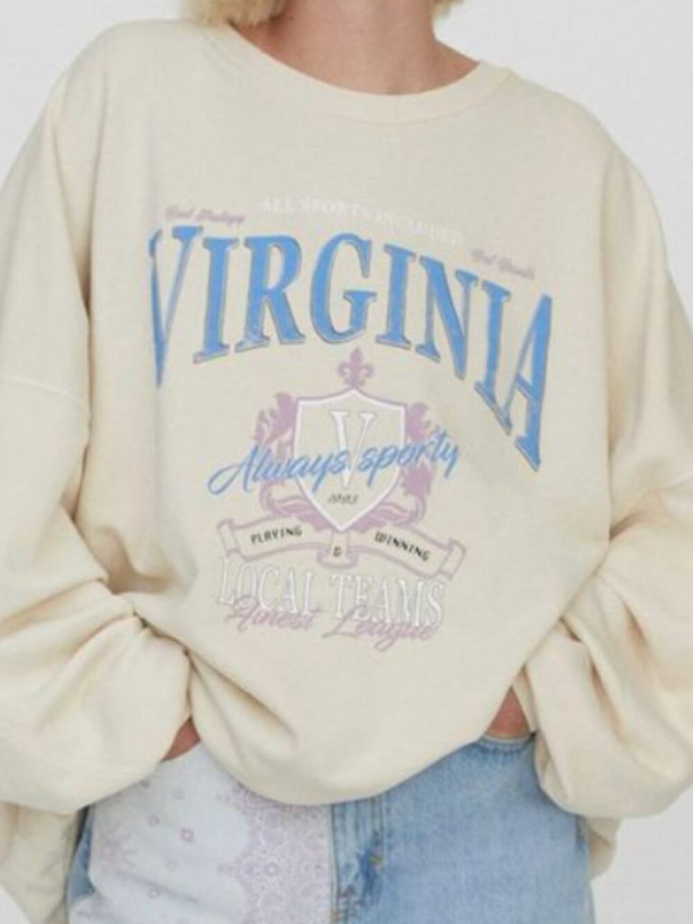 Pull & Bear Oversized Virginia Sweatshirt